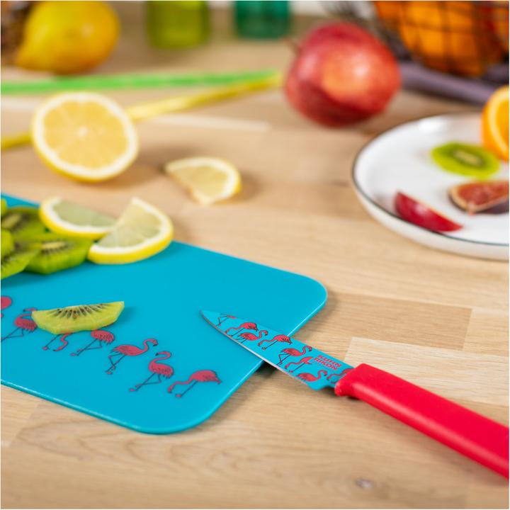 Image du produit Kuhn Rikon COLORI®+ couteau d'office / planche à découper set (Limited Edition Flamingo)
