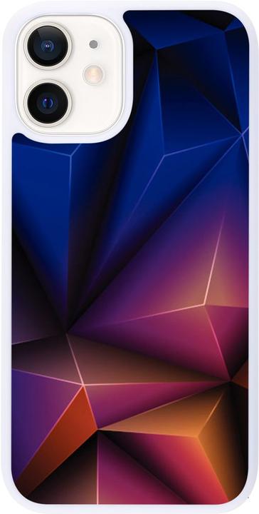 Actual product image PhoneLook Coque Silicone rigide blanc Abstract Triangles (Apple iPhone 12 mini)