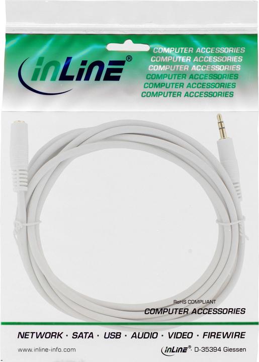 Actual product image InLine Jack extension (3 m, 3.5mm jack (AUX))