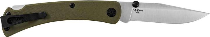 Image du produit Buck 110 SLIM PRO TRX, vert, acier S30V, inoxydable, Back Lock, poignée G10, clip de poche Tip Up (9.50 cm)