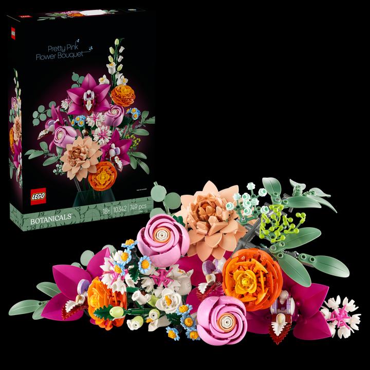 Image du produit LEGO Schöner Rosafarbener Blumenstrauss (10342, LEGO Botanical, LEGO Icons)