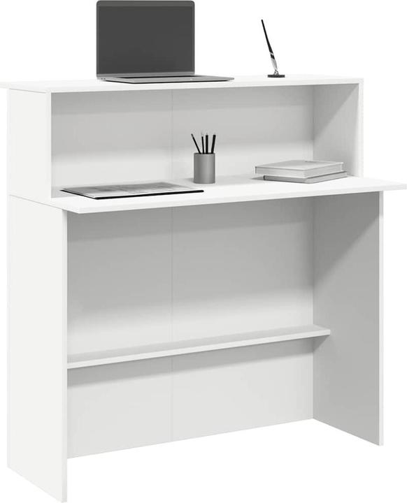 Actual product image VidaXL Reception counter White 100x50x103.5 cm Wood-based reception counter