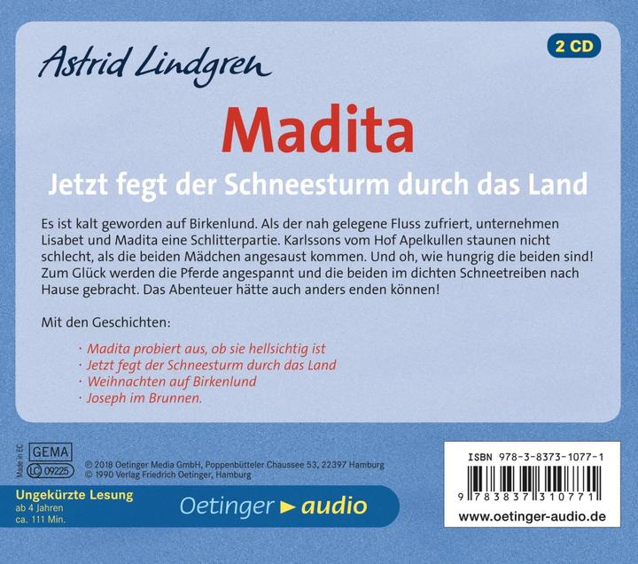 Actual product image Madita (CSC creative sound conception|Astrid Lindgren|Ilon Wikland|Frank Gustavus|Ursula Illert|Anna-Liese Kornitzky, CSC creative sound conception|Astrid Lindgren|Ilon Wikland|Frank Gustavus|Ursula Illert, German)