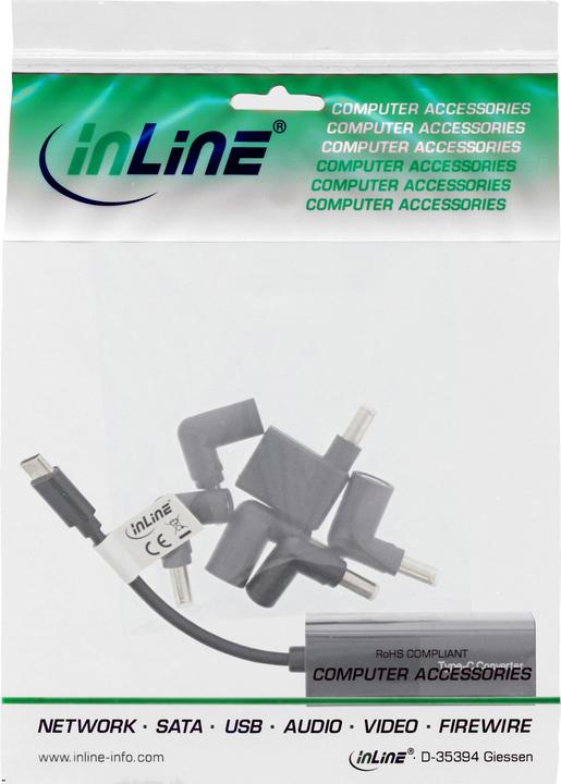 Immagine prodotto InLine Set di ricarica da alimentatore per notebook a USB Type-C 7-in-1 (65 W)