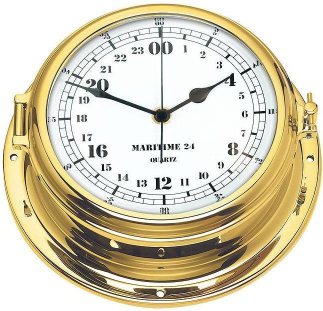 Actual product image Compass Brass clock 24h
