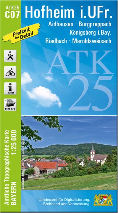 Image du produit ATK25-C07 Hofheim i.UFr. (Carte topographique officielle au 1:25000)
