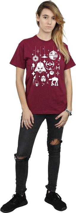 Immagine prodotto Star Wars Christmas Decorations Maglietta Ampia Donna (XXL)