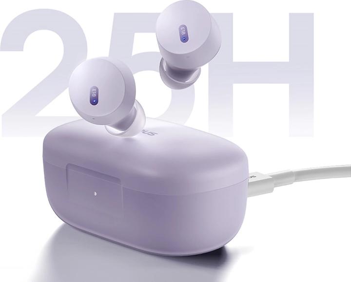 Actual product image Baseus Bowie E18 wireless TWS ENC IPX4 headphones - purple (25 h, Wireless)