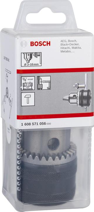 Immagine prodotto Bosch Professional Zubehör Mandrino per trapano a corona dentata fino a 16 mm, 5/8 di pollice 16 UN