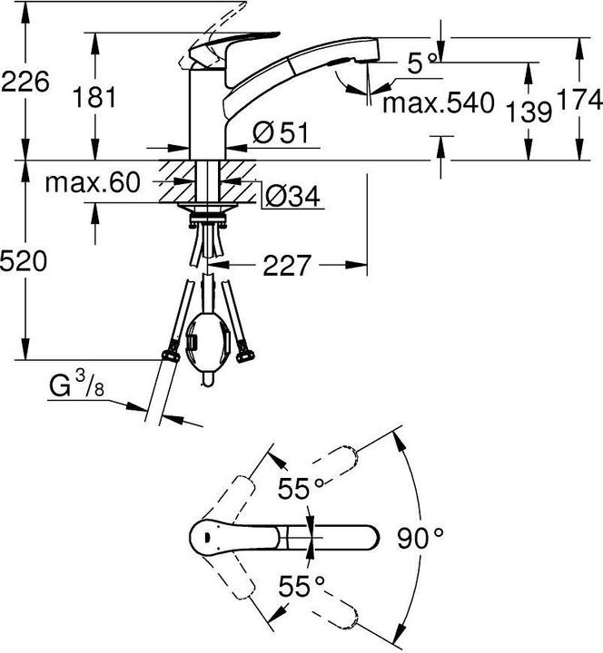 Actual product image Grohe Eurosmart 30305DC1 Single-lever mixer - supersteel