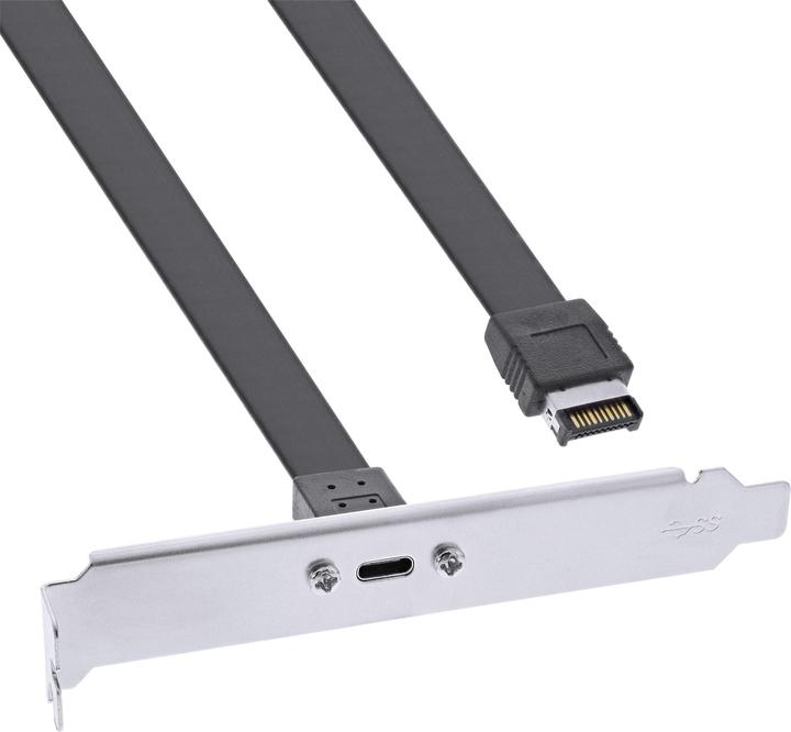 InLine Slotblende USB Typ-C zu USB 3.1 Frontpanel Key-A intern (0.30 m, USB 3.2 Gen 2)