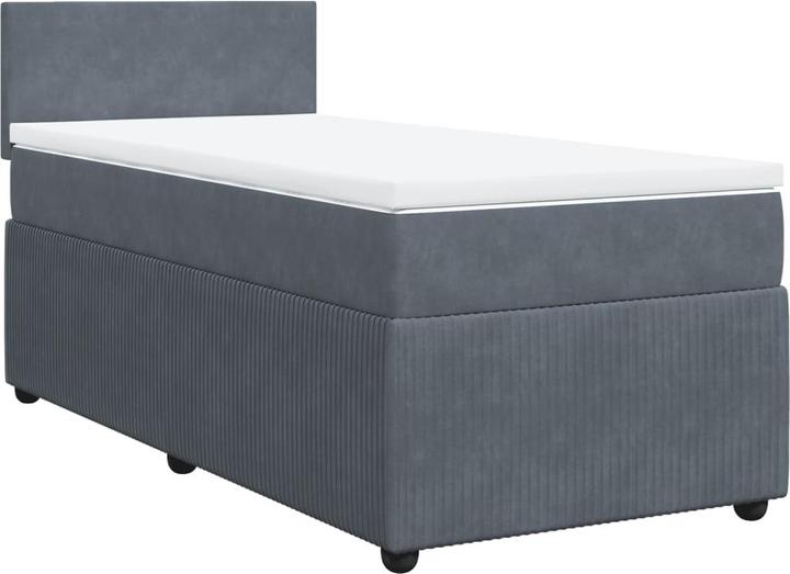 Actual product image VidaXL Bo x spring bed with mattress 180 x 200 cm velvet (180 x 200 cm, 180 x 200 cm)