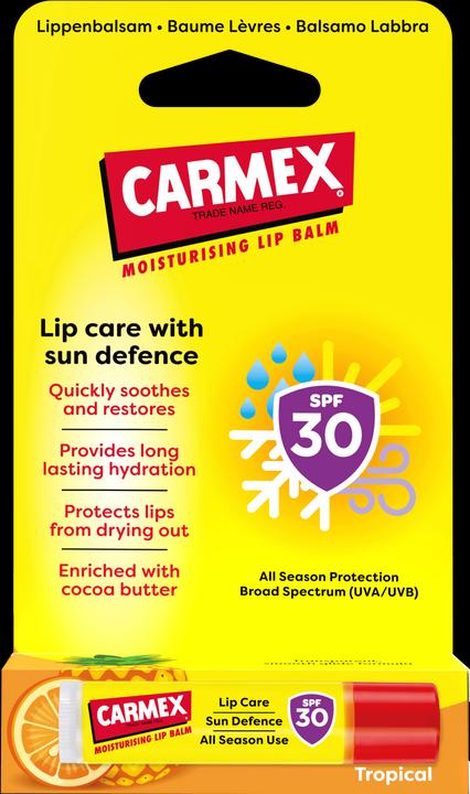 Actual product image Carmex Sun Defence Stick Tropical - SPF30 (Balm)