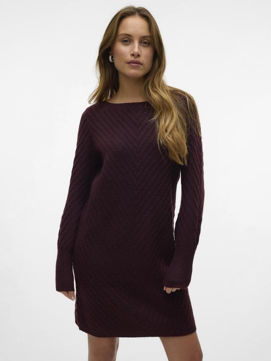 Produktbild Vero Moda VMANJASTINNA LS BOATNECK DRESS GA EXC Strickkleid (XS)