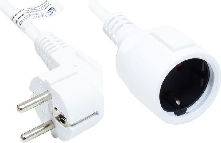 Actual product image Good Connections Extension earthing contact plug type E+F (CEE 7/7, angled) to socket type F (CEE 7/3, straight), w (5 m, CEE 7/3, CEE 7/7)