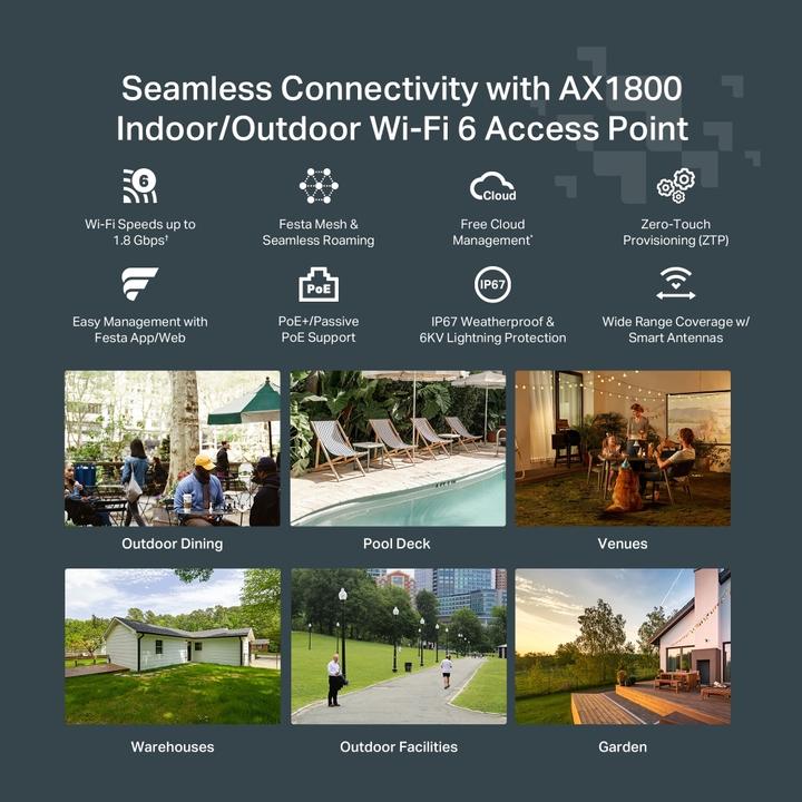 Actual product image TP-Link AP AX1800 Festa F61-Outdoor (1201 Mbit/s)