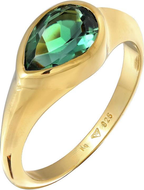 Actual product image Elli PREMIUM Ring Signet Ring Quartz 925 Silver (54, 925 Silver)