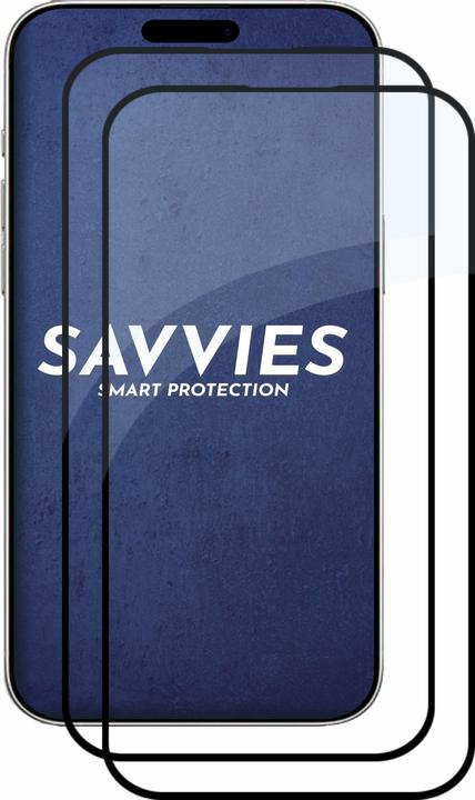 Actual product image Savvies Full-Screen Glass Protector (2 Piece, Apple iPhone 16 Plus)