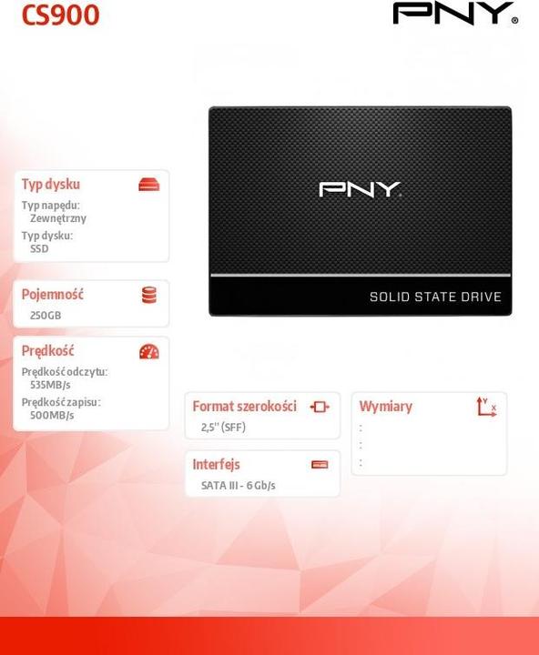 Image du produit PNY CS900 (250 Go, 2.5")