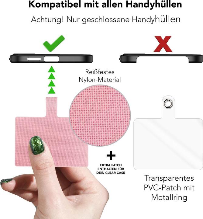 Produktbild Nalia Universal Handykette zum Umhängen mit Pad
