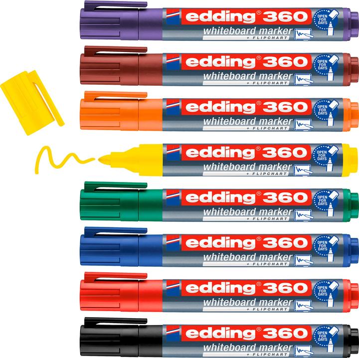 Produktbild Edding 360 Whiteboardmarker (8 Farben, 3 mm, 8 x)