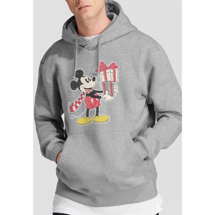 Actual product image Disney Mens Mickey Mouse Present Christmas Hoodie (L)
