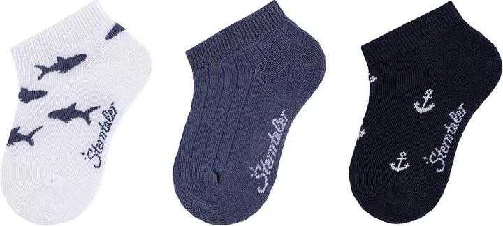 Immagine prodotto Sterntaler Sneaker Söckchen 3er-Pack Haie (confezione da 3, 23 - 26)