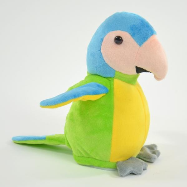 Actual product image Kögler Babbling parrot "Samira", green, incl. batteries, 22x16x20cm (20 cm)