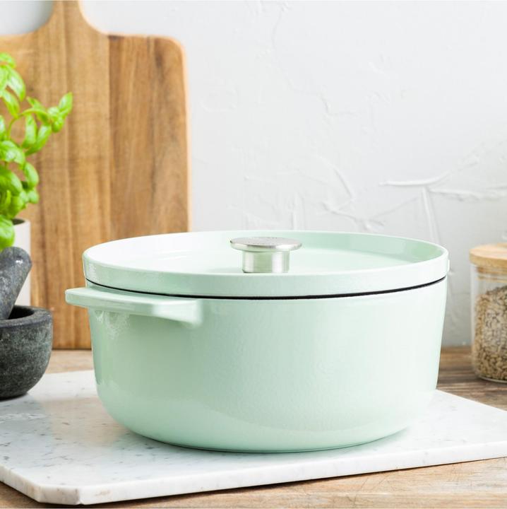 Image du produit KitchenAid braadpan émail 26cm - pistache groen - limited edition (26 cm, Cocotte + faitout, Fonte)