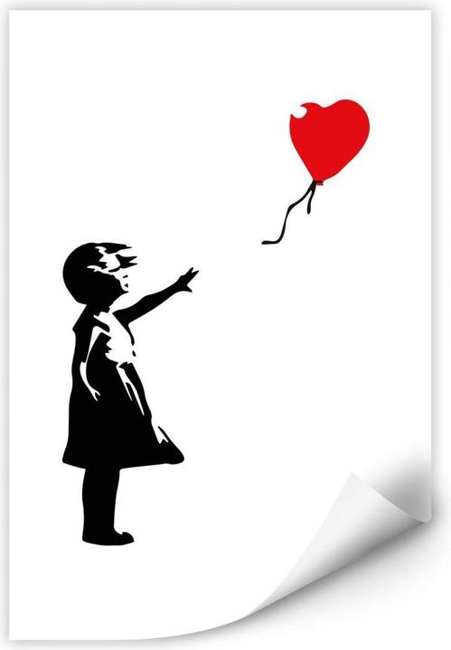 Immagine prodotto Trenddeko Ragazza con il palloncino rosso (40 x 60 cm)