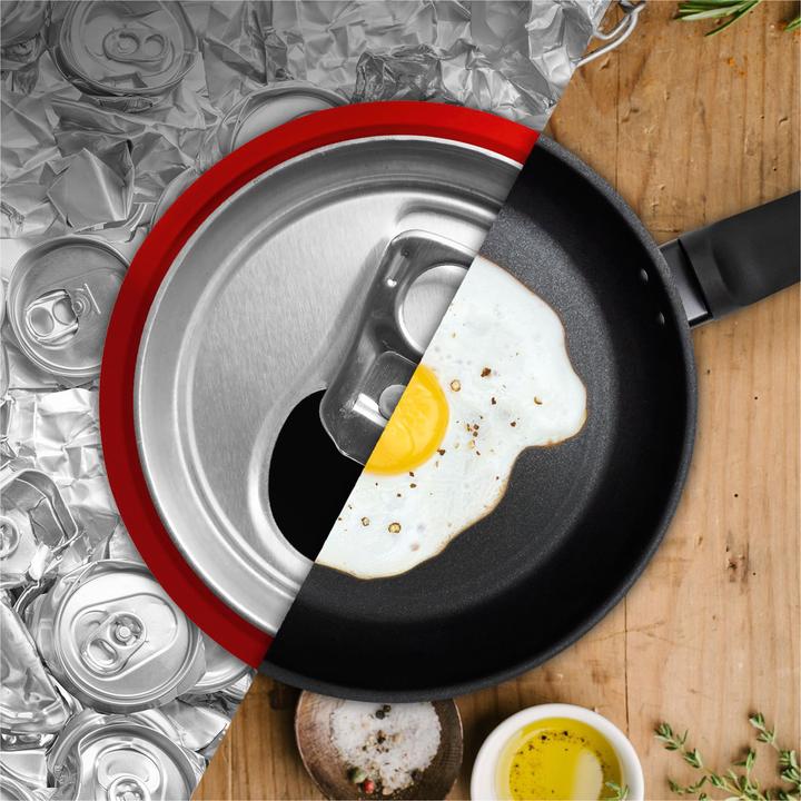 Immagine prodotto Kuhn Rikon Nuova vita riciclaggio padella 28 cm (28 cm, Padella per friggere, Alluminio)