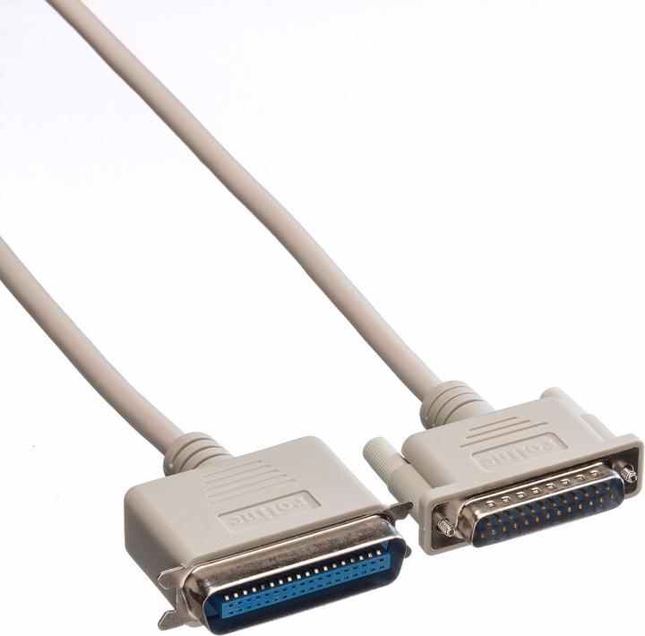 Actual product image Roline Parallel port cable DB25 connector-Centronics36 (1.80 m, Parallel (printer))