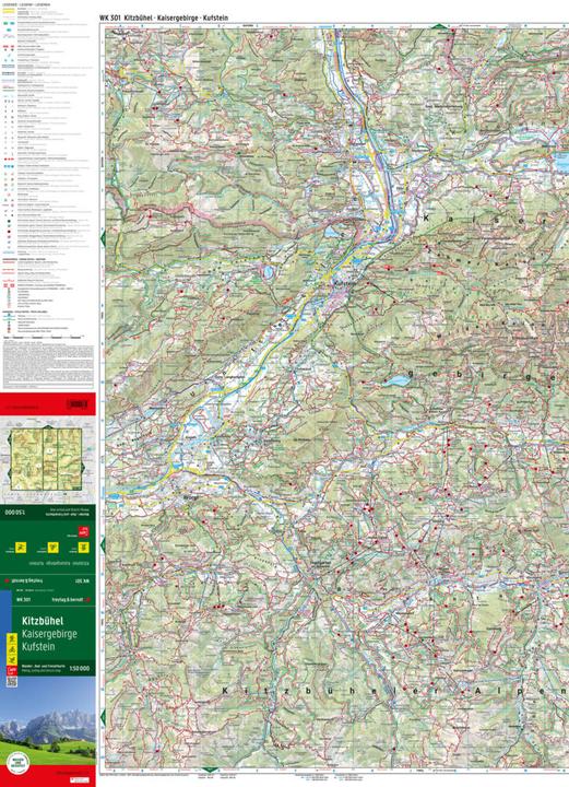 Produktbild Kitzbühel, Wander-, Rad- und Freizeitkarte 1:50.000, freytag & berndt, WK 301 (freytag & berndt, Italienisch, Englisch, Deutsch)