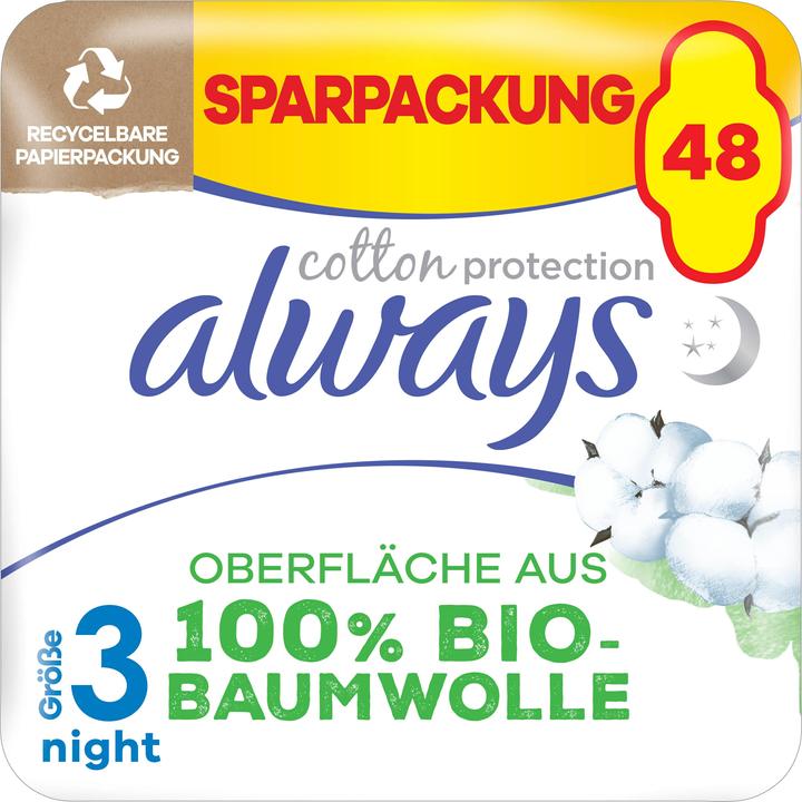 Produktbild Always Cotton Protection (48 x, Damenbinden)