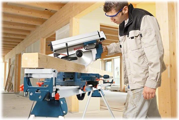 Produktbild Bosch Professional Kombinationssäge GTM 12 JL mit Arbeitstisch GTA 2600 im Karton