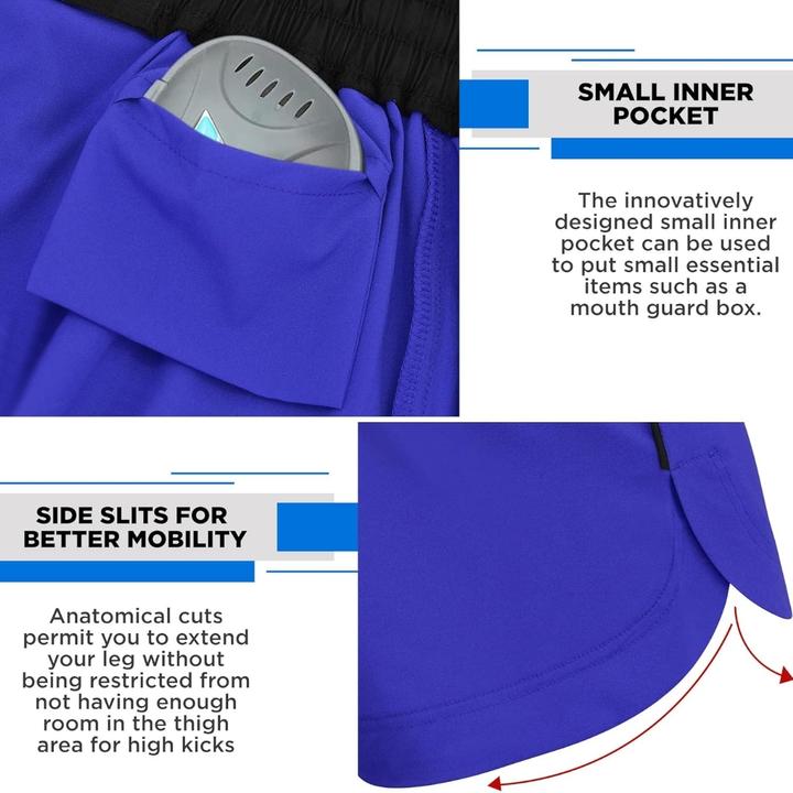 Actual product image Rdx MMA Shorts T15 Blue-M (M)