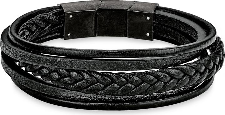 Produktbild S.Oliver Armschmuck (21.50 cm, Edelstahl, Leder)