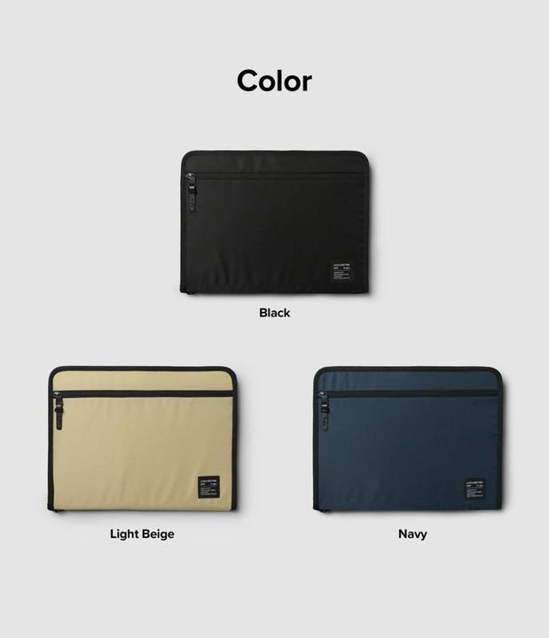 Produktbild Ringke Smart Zip Pouch universal case for laptop, tablet (up to 13 #), stand, bag, organizer, beige (13")