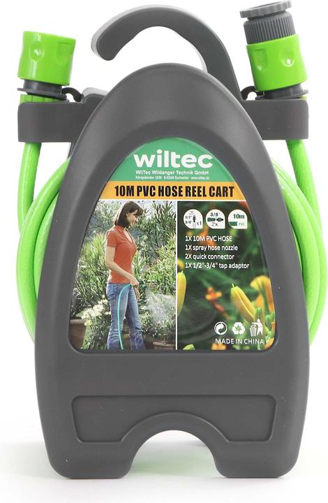 Produktbild Wiltec Mini Schlauchabroller 10m Schlauchtrommel Schlauchwagen Gartenschlauch (10 m)