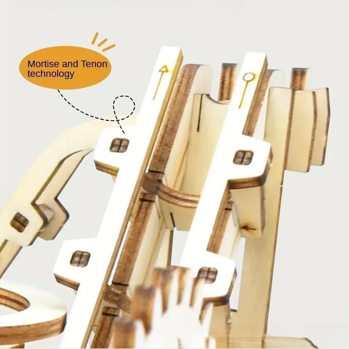 Image du produit The Toy Company 3D Holz Kugelbahn, Murmelbahn Puzzle aus Holz, batteriebetrieben