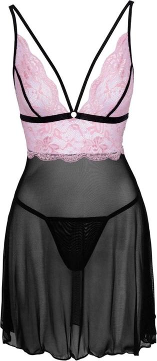 Produktbild Cottelli Collection Babydoll schwarz/rosa (L)