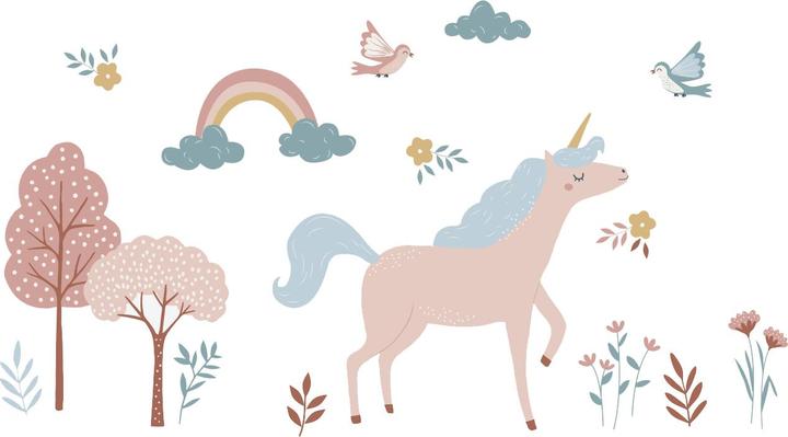 Produktbild Vertbaudet Kinderzimmer XL-Wandsticker Einhorn (70 x 110 cm)