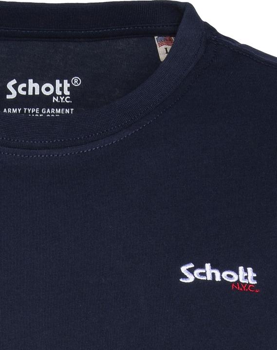 Actual product image Schott T-Shirt TSLOGOCASUAL Kurzarmshirt mit Front-Print (L)