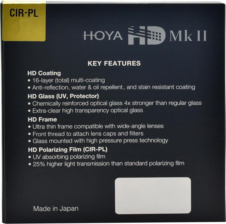Actual product image Hoya HD Mk II CIR-PL Filter (58 mm, Polarizing filter, 58 mm)