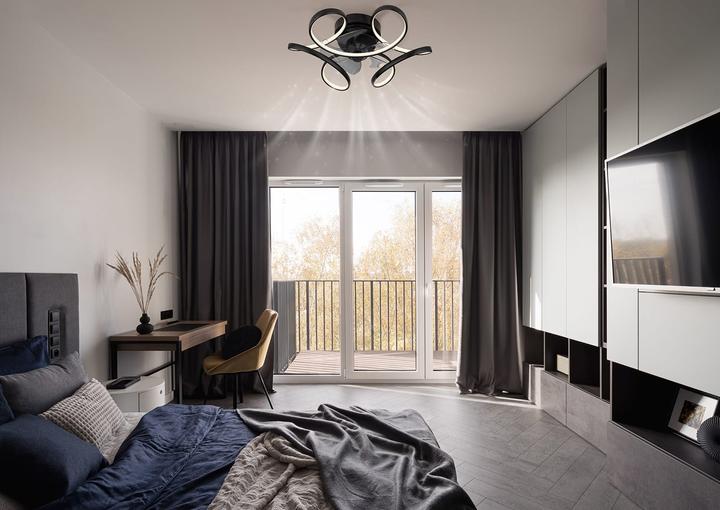 Produktbild Globo Deckenventilator Leonhard schwarz LED