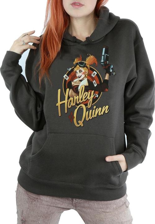 Actual product image Universal Textiles Womens/Ladies Harley Quinn Badge Hoodie (M)
