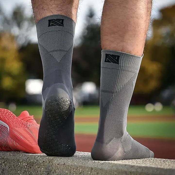 Actual product image NovoSoxx Fussballsocken Gr. 42-47 Grip Socken Fussball Strümpfe GripSoxx Grau (42 - 47)