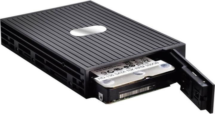 Produktbild Joujye ST-1111SS SATA mobile rack 8.9cm 3.5Zoll schwarz fuer 6.4cm 2.5Zoll HDD SATA SAS