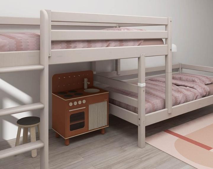 Image du produit Flexa Lit combiné mi-hauteur Classic avec échelle droite (90 x 200 cm)