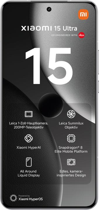 Produktbild Xiaomi 15 Ultra (512 GB, Silver Chrome, 6.73", Dual SIM, 50 Mpx, 5G)